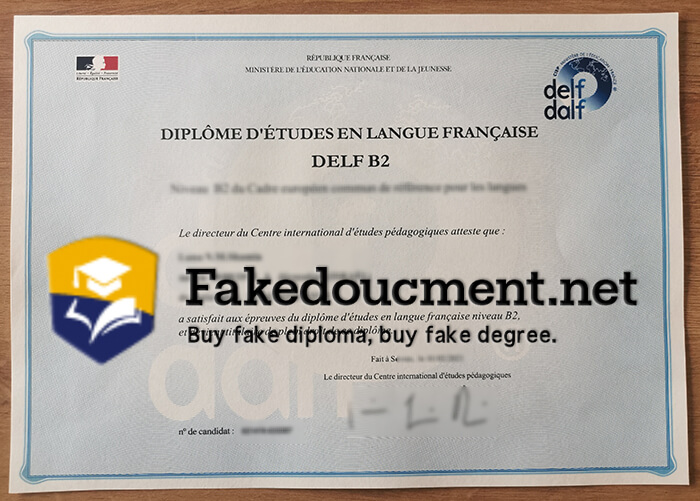 Buy DELF B2 diploma, buy DELF B2 certificate online.