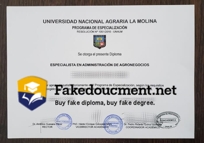 How to order Universidad Nacional Agraria La Molina diploma?