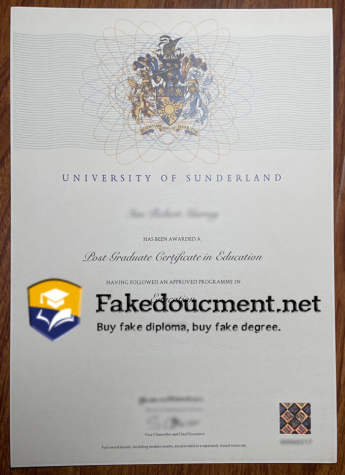 fake University of Sunderland diploma, buy University of Sunderland degree.