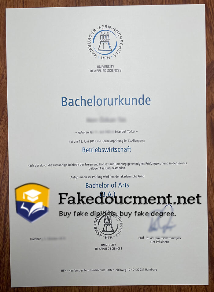 Buy Hamburger Fern Hochschule diploma. fake HFH diploma.