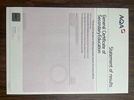 purchase fake AQA General Certificate of Secondary Education Transcript