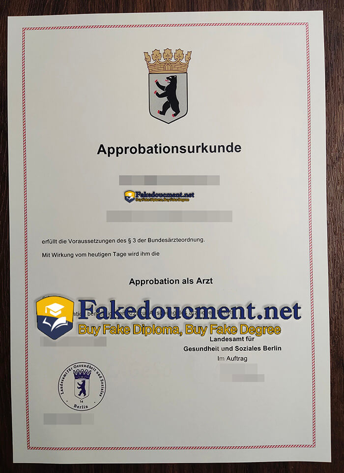 purchase fake Approbationsurkunde