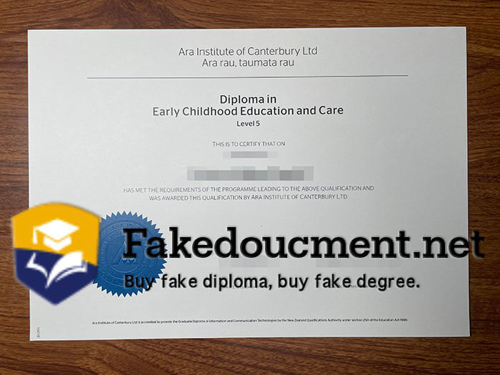 purchase fake Ara Institute of Canterbury Ltd degree