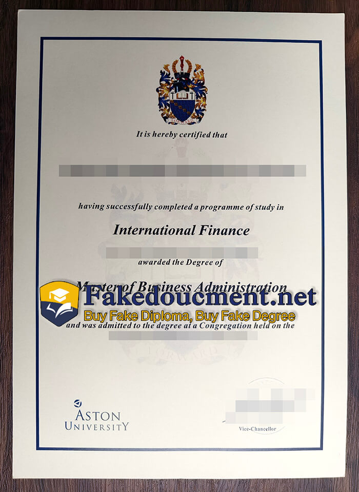 purchase fake Aston University diploma