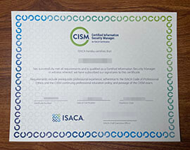 purchase fake Certified Information Security Manager certificate