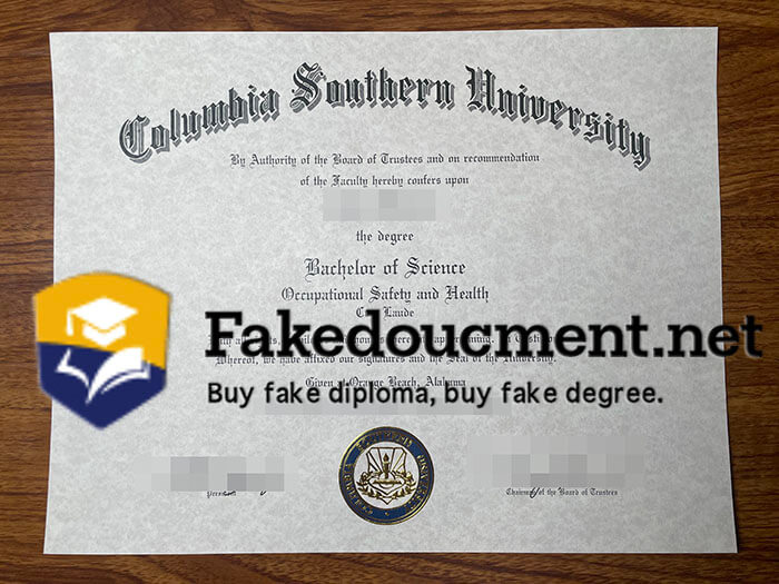 purchase fake Columbia Southern University diploma