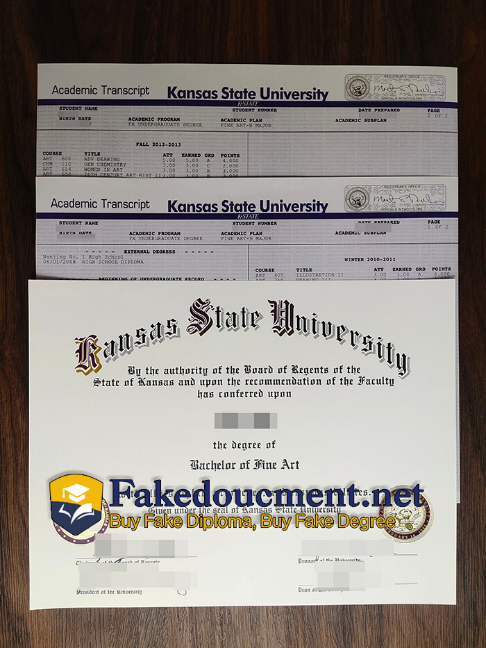 purchase fake Kansas State University diploma