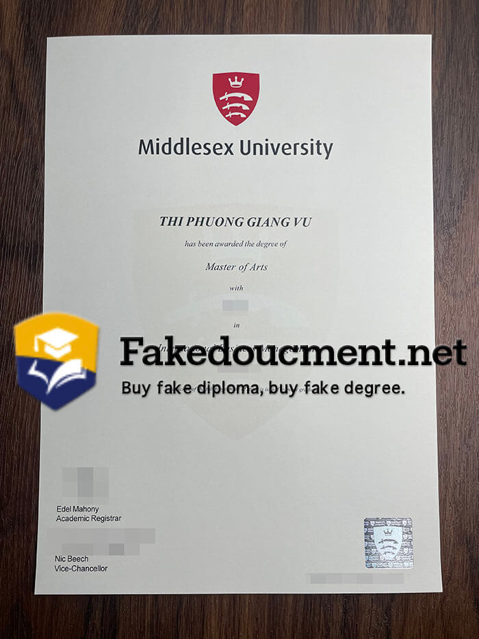 purchase fake Middlesex University diploma