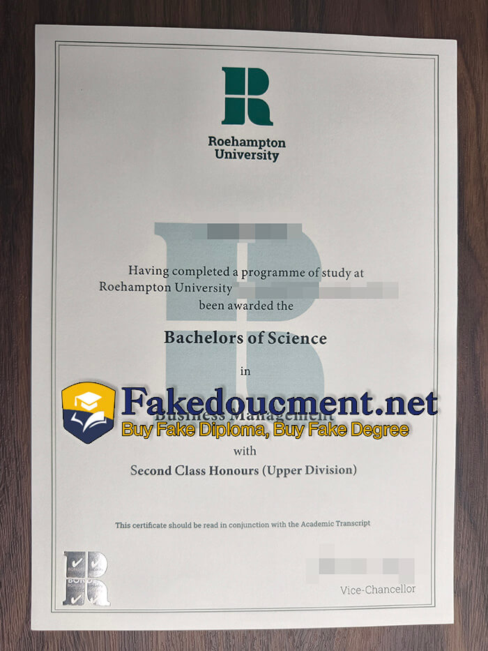 purchase fake Roehampton University diploma