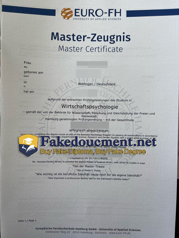 purchase fake University of Applied Sciences diploma