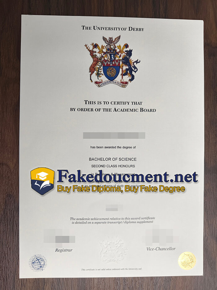 purchase fake University of Derby diploma