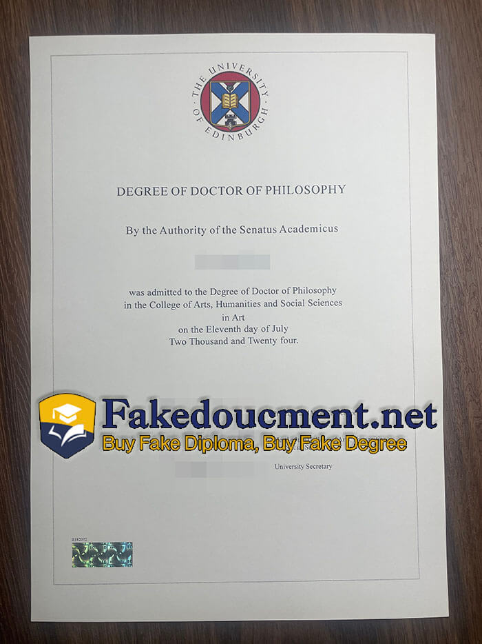 purchase fake University of Edinburgh diploma