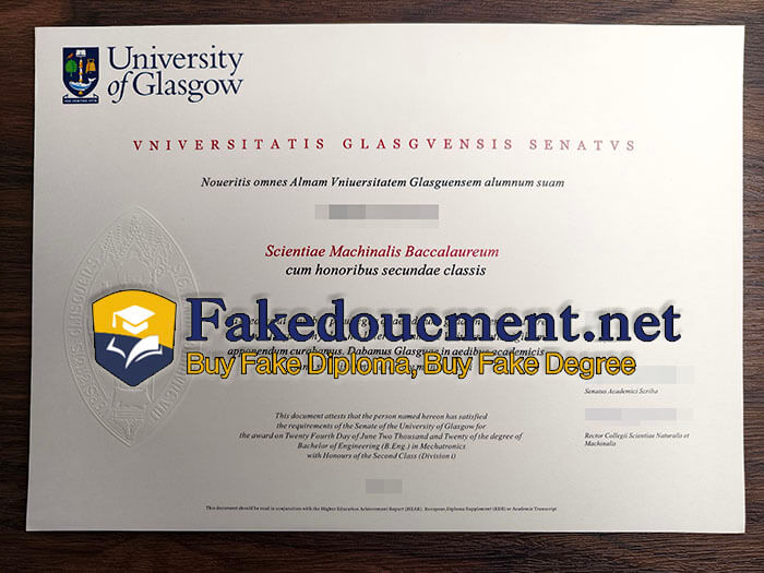 purchase fake University of Glasgow diploma