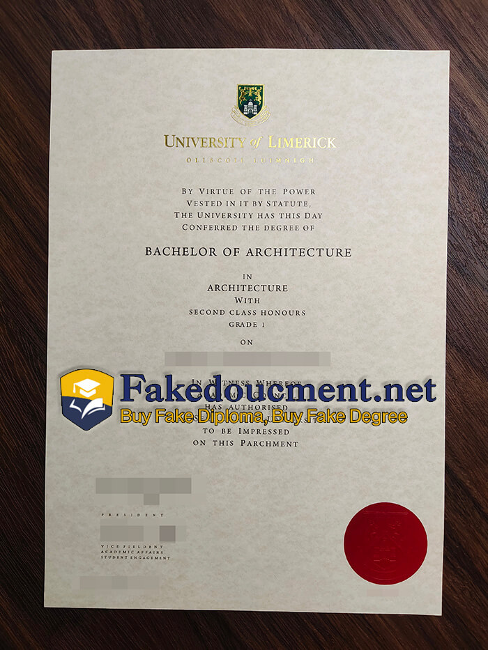 purchase fake University of Limerick diploma