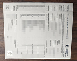 purchase fake University of Nottingham Transcript