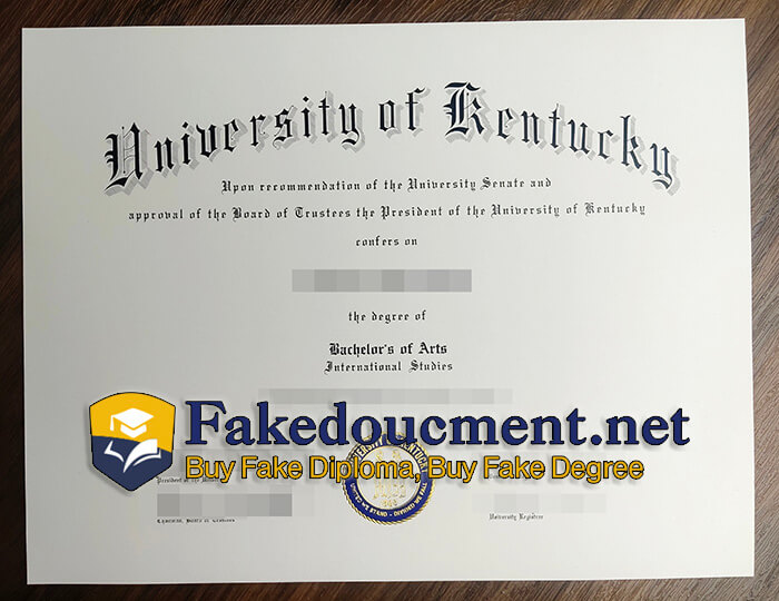 For Sale University of Kentucky degree certificate. University-of-Renturky-degree