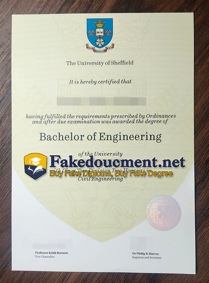 purchase fake University of Sheffield diploma
