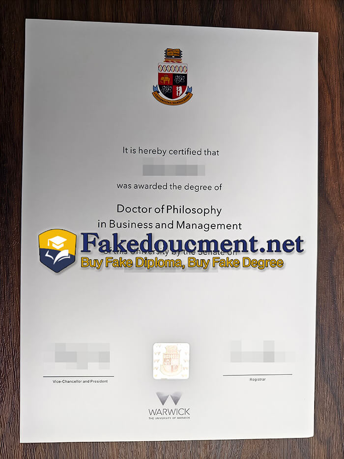 purchase fake University of Warwick diploma