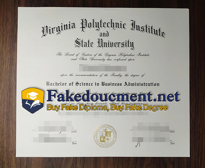 purchase fake Virginia Polytechnic Institute diploma