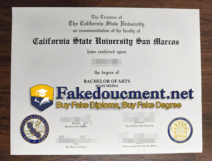 purchase fake California State University San Marcos diploma