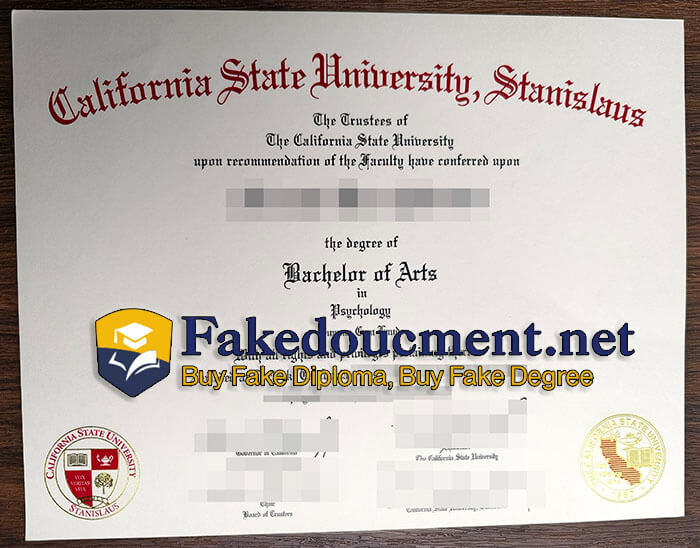 purchase realistic California State University, Stanislaus diploma