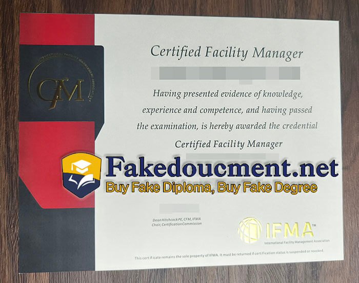 purchase fake Certified Facility Manager certificate