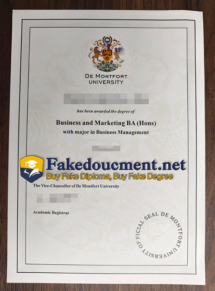 purchase fake De Montfort University diploma