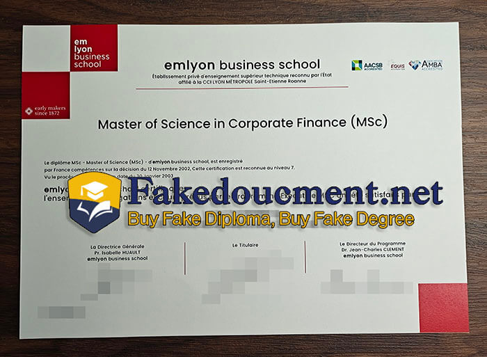 Buy the latest Emlyon Business School degree certificate. Emlyon-Business-School-degree