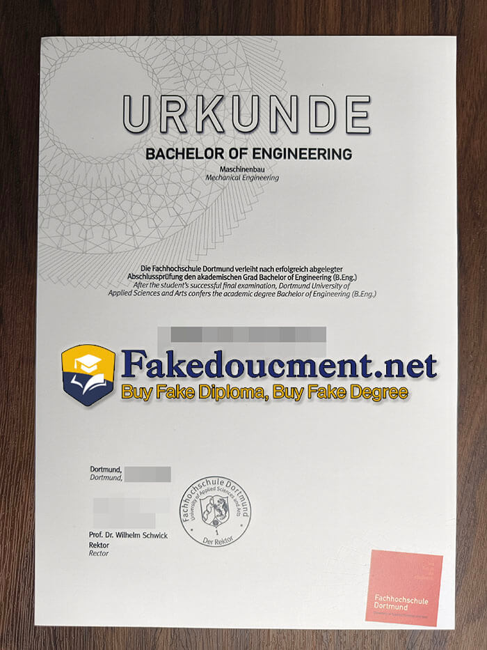 purchase fake Fachhochschule Dortmund diploma