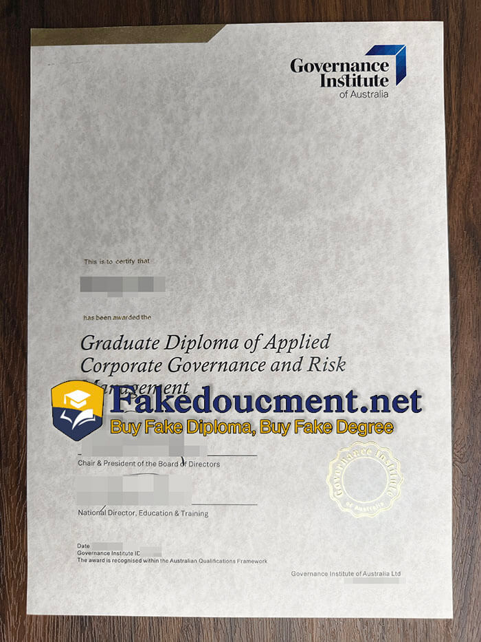 purchase fake Governance Institute of Australia diploma