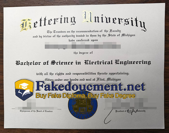 purchase realistic Kettering University diploma