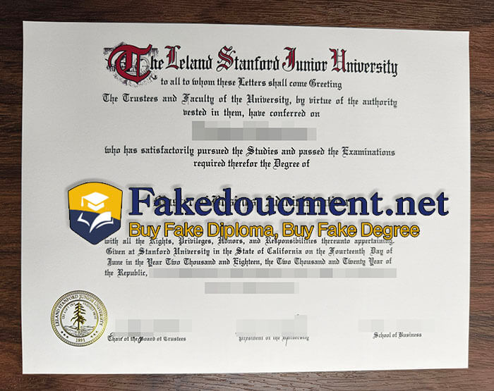 purchase fake Leland Stanford Junior University diploma