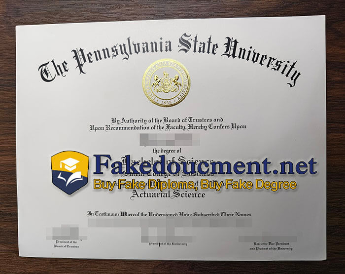 purchase fake Pennsylvania State University diploma