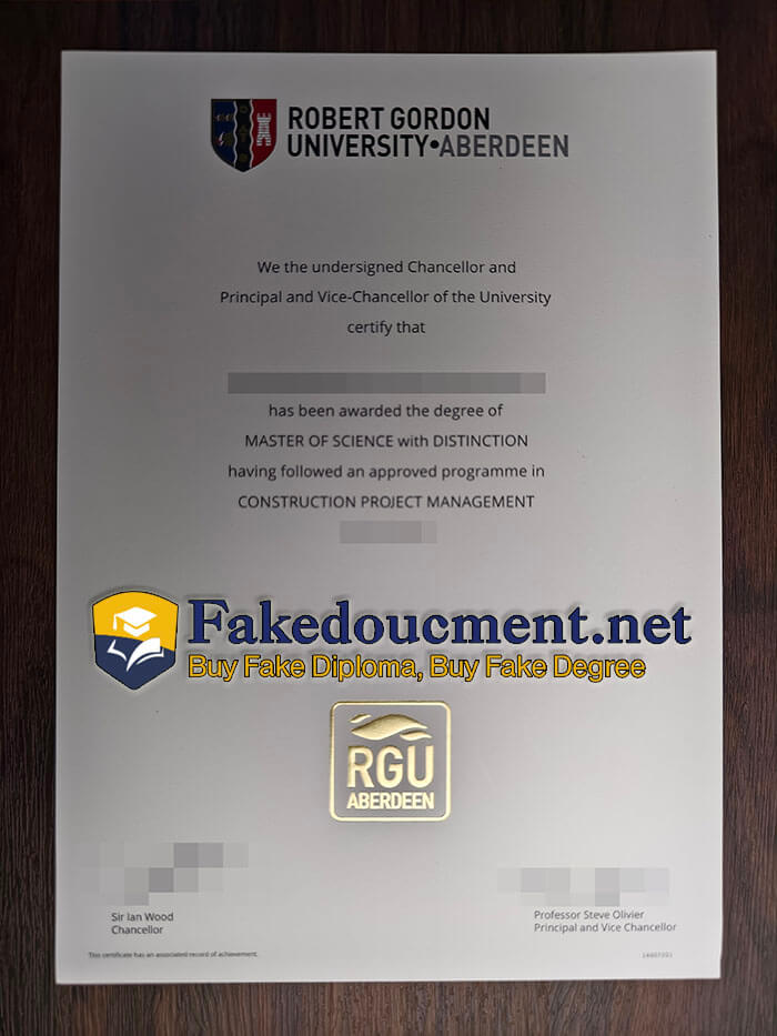 purchase fake Robert Gordon University Aberdeen diploma