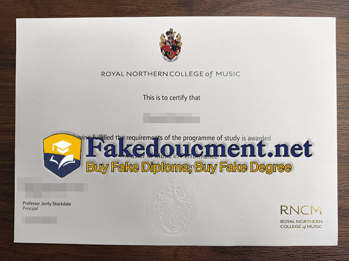 purchase fake Royal Northern College of Music diploma