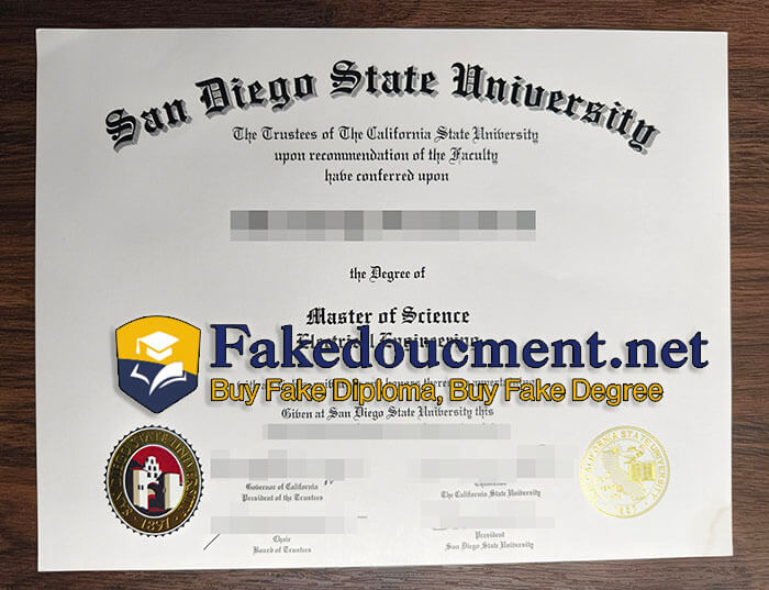 purchase fake San Diego State University diploma
