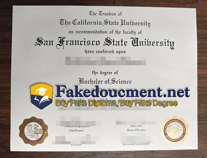 purchase fake San Francisco State University diploma