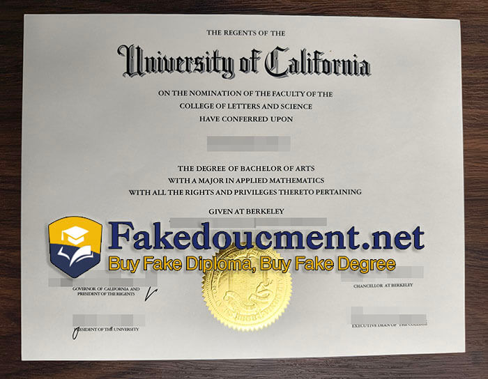 purchase fake University of California Given at Berkeley diploma