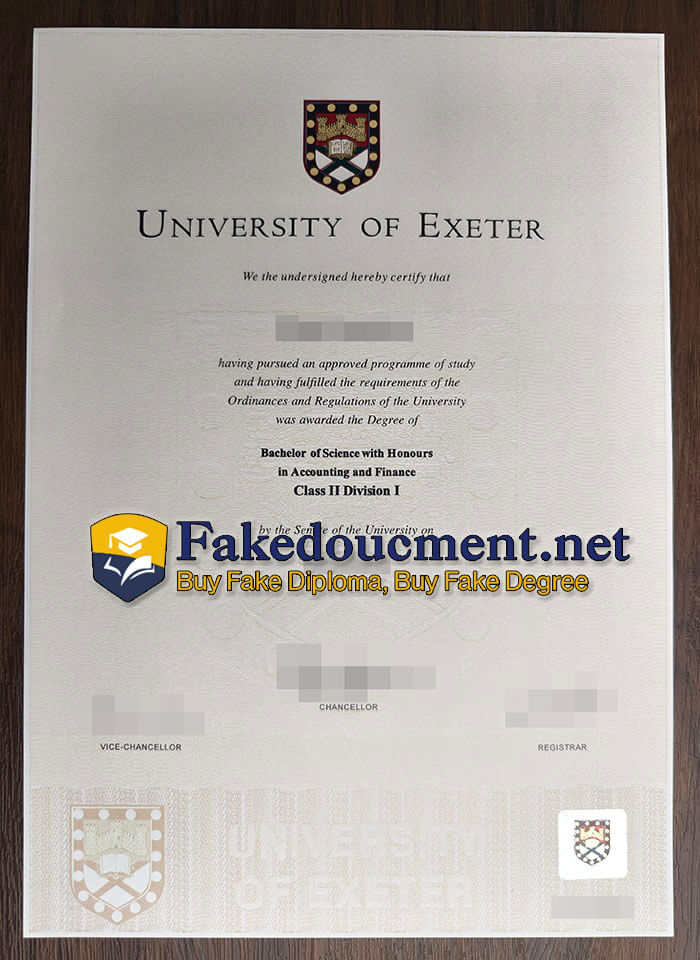 purchase fake University of Exeter diploma
