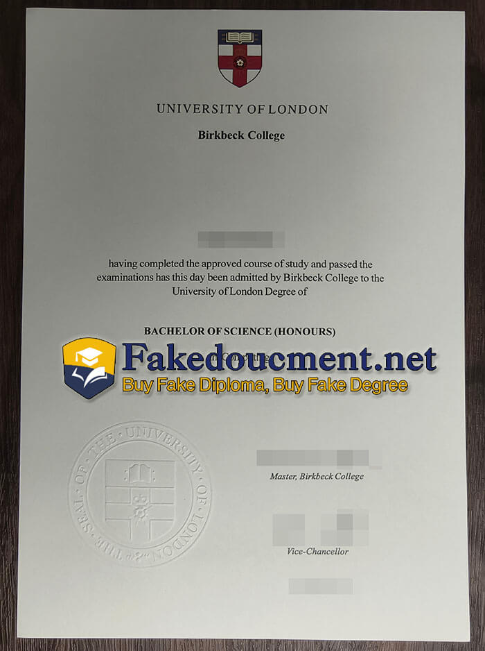 purchase fake University of London Birkbeck College diploma