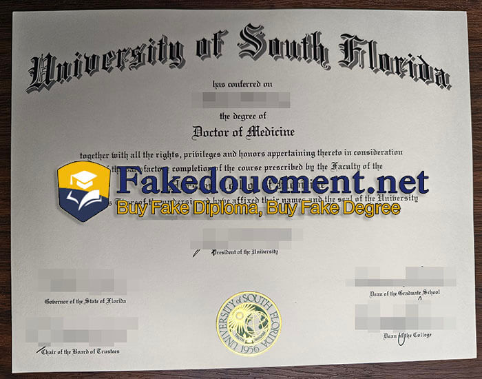 purchase realistic University of South Florida diploma