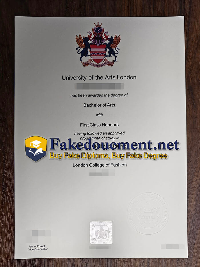 purchase fake University of the Arts London diploma