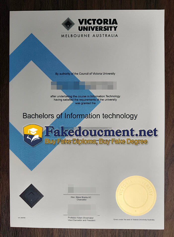purchase fake Victoria University diploma