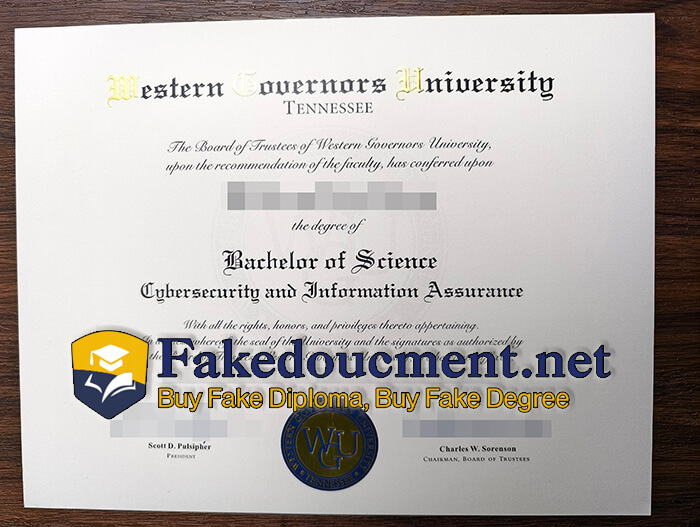 purchase realistic Western Governors University diploma