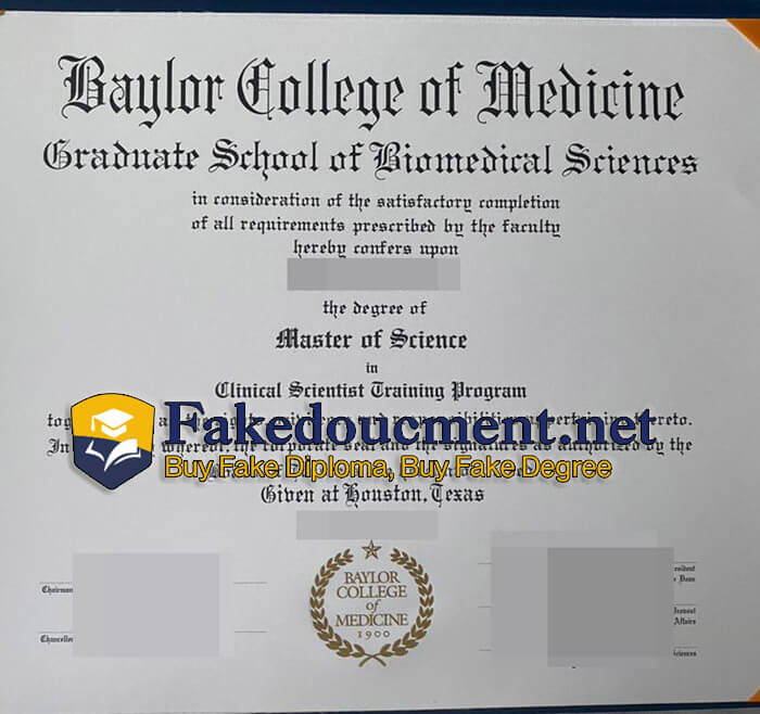 purchase realistic Baylor College of Medicine diploma