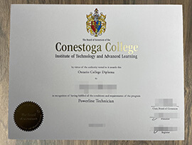 purchase realistic Conestoga College diploma