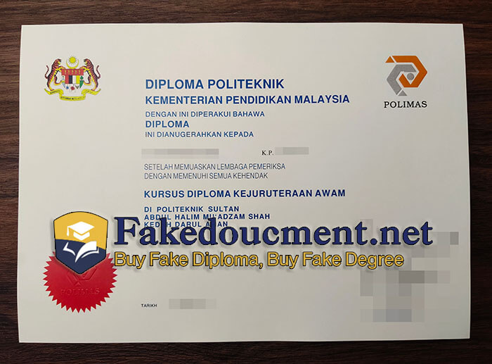 purchase realistric Diploma Politeknik Kementerian Pendidikan Malaysia