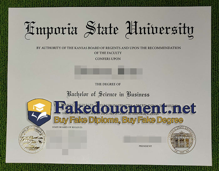 purchase realistic Emporia State University diploma