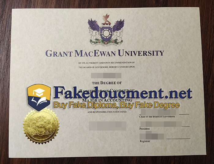 purchase realistric Grant MacEwan University diploma
