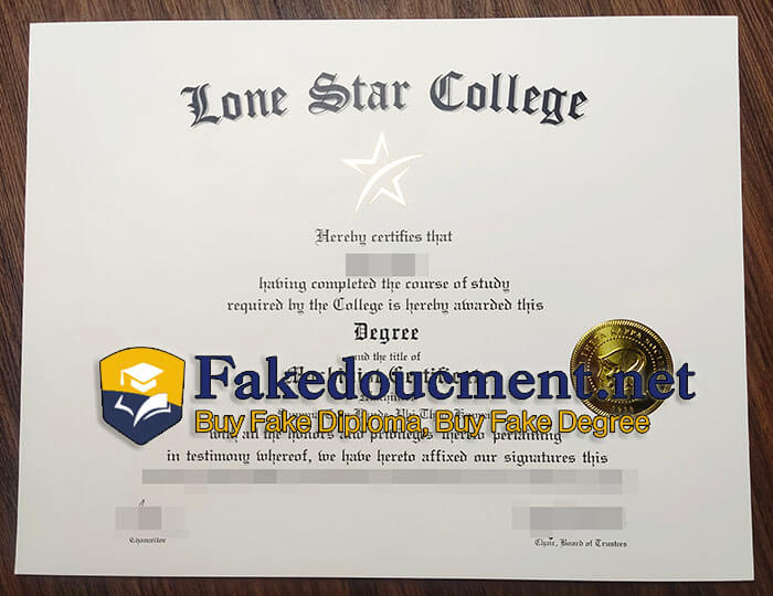 purchase realistic Lone Star College diploma